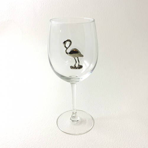 White Wine Glass , Flamingo
