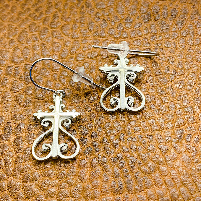 St Louis No 1 Cross earrings