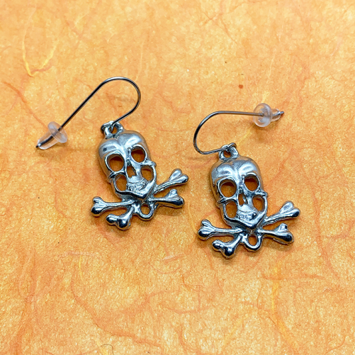 Skull Earrings, wire